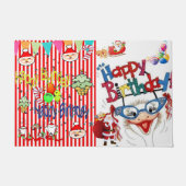 Vrolijk kerstfeest Happy Birthday Matt Doormat Deurmat (Voorkant)