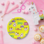 Vrolijk kerstfeest Happy Birthday Paper Borden Papieren Bordje (Feest)