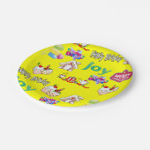 Vrolijk kerstfeest Happy Birthday Paper Borden Papieren Bordje (Gekanteld)