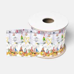 Vrolijk Kerstfeest Happy Birthday Ribbon Grosgrain Lint