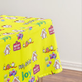 Vrolijk kerstfeest Happy Birthday Tafelkleed (Voorbeeld)