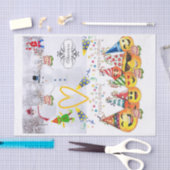 Vrolijk kerstfeest Happy Birthday Tissue Paper Tissuepapier (Craft)