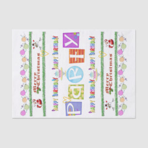 Vrolijk kerstfeest Happy Birthday Tissue Paper Tissuepapier