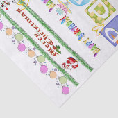 Vrolijk kerstfeest Happy Birthday Tissue Paper Tissuepapier (Detail)