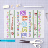Vrolijk kerstfeest Happy Birthday Tissue Paper Tissuepapier (Craft)