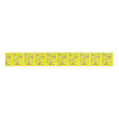 Vrolijk kerstfeest Happy Birthday Yellow Ribbon Grosgrain Lint (Voorkant)