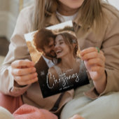 Vrolijk Kerstfeest Happy Couple Custom Photo Feestdagenkaart