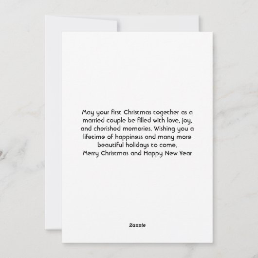 Vrolijk Kerstfeest Happy Couple Custom Photo Feestdagenkaart (Achterkant)