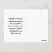 Vrolijk kerstfeest Happy Couple Custom Photo Holid Briefkaart (Achterkant)