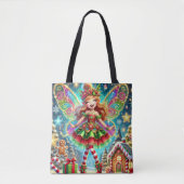 Vrolijk kerstfeest Happy Fairy Magic Tote Bag (Voorkant)