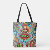 Vrolijk kerstfeest Happy Fairy Magic Tote Bag (Achterkant)