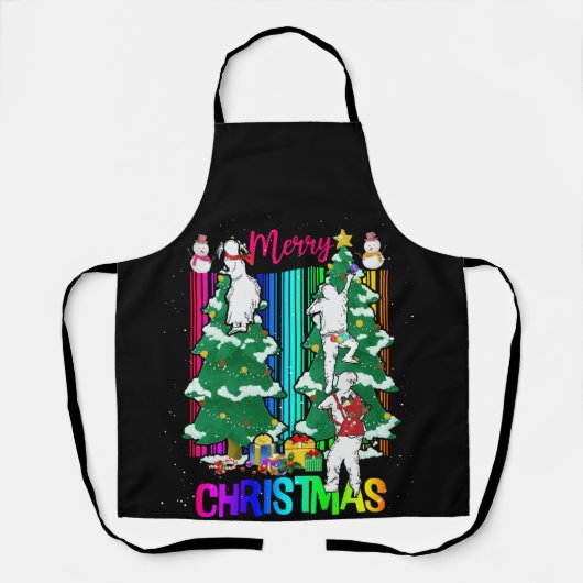 Vrolijk kerstfeest Happy Family Xmas - viering ker Schort (Voorkant)