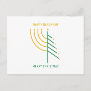 Vrolijk kerstfeest, Happy Hanukkah Briefkaart