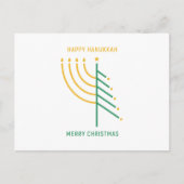 Vrolijk kerstfeest, Happy Hanukkah Briefkaart (Voorkant)