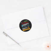 Vrolijk kerstfeest Happy Hanukkah Happy Kwanzaa Ronde Sticker (Envelop)