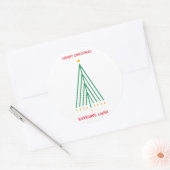 Vrolijk kerstfeest, Happy Hanukkah Ronde Sticker (Envelop)