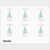 Vrolijk kerstfeest, Happy Hanukkah Ronde Sticker (Vel)