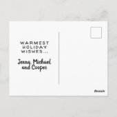 Vrolijk kerstfeest | Happy Holiday Winter Raccoon Briefkaart (Achterkant)