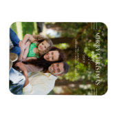 Vrolijk kerstfeest Happy Nieuwjaar Aangepaste foto Magneet (Horizontaal)