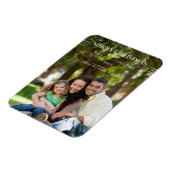 Vrolijk kerstfeest Happy Nieuwjaar Aangepaste foto Magneet (Linkerzijde)