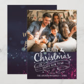 Vrolijk kerstfeest Happy Nieuwjaar feestdag - foto Feestdagenkaart (Voorkant / Achterkant)