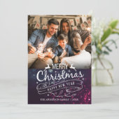 Vrolijk kerstfeest Happy Nieuwjaar feestdag - foto Feestdagenkaart (Staand voorkant)