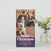 Vrolijk kerstfeest Happy Nieuwjaar feestdag - foto Feestdagenkaart (Staand voorkant)