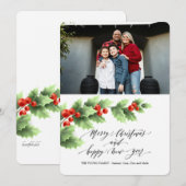 Vrolijk kerstfeest Happy Nieuwjaar Feestdagenkaart (Voorkant / Achterkant)