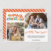 Vrolijk kerstfeest Happy Nieuwjaar Foto (Voorkant / Achterkant)