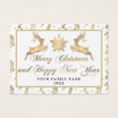 Vrolijk kerstfeest Happy Nieuwjaar: foto White Visitekaartje (Voorkant)