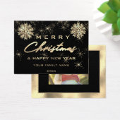 Vrolijk kerstfeest Happy Nieuwjaar invoegen Foto K Visitekaartje (Bureau)