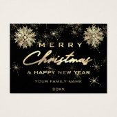 Vrolijk kerstfeest Happy Nieuwjaar invoegen Foto K Visitekaartje (Voorkant)