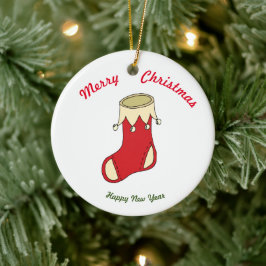 Vrolijk kerstfeest Happy Nieuwjaar keramisch Ornam Keramisch Ornament