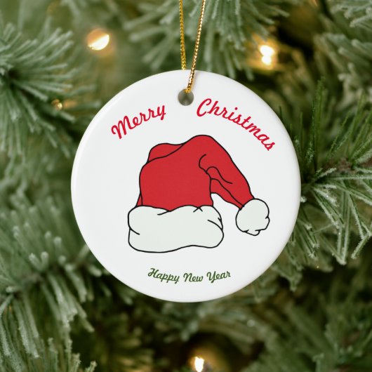 Vrolijk kerstfeest Happy Nieuwjaar keramisch Ornam Keramisch Ornament (Boom)