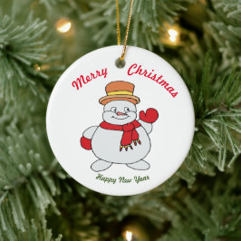 Vrolijk kerstfeest Happy Nieuwjaar keramisch Ornam Keramisch Ornament