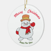 Vrolijk kerstfeest Happy Nieuwjaar keramisch Ornam Keramisch Ornament (Links)