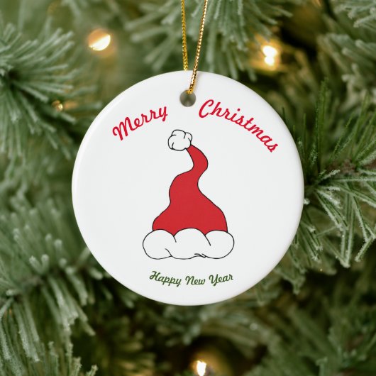 Vrolijk kerstfeest Happy Nieuwjaar keramisch Ornam Keramisch Ornament (Boom)