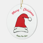 Vrolijk kerstfeest Happy Nieuwjaar keramisch Ornam Keramisch Ornament (Links)