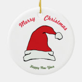 Vrolijk kerstfeest Happy Nieuwjaar keramisch Ornam Keramisch Ornament (Achterkant)