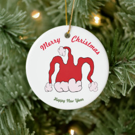 Vrolijk kerstfeest Happy Nieuwjaar keramisch Ornam Keramisch Ornament