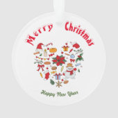Vrolijk kerstfeest Happy Nieuwjaar Ornament (achterkant)