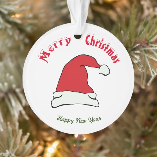 Vrolijk kerstfeest Happy Nieuwjaar Ornament (Boom)