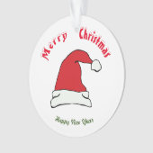 Vrolijk kerstfeest Happy Nieuwjaar Ornament (voorkant)