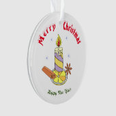 Vrolijk kerstfeest Happy Nieuwjaar Ornament (voorkant)