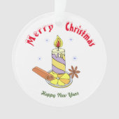 Vrolijk kerstfeest Happy Nieuwjaar Ornament (voorkant)