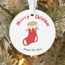 Vrolijk kerstfeest Happy Nieuwjaar Ornament