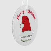 Vrolijk kerstfeest Happy Nieuwjaar Ornament (voorkant)