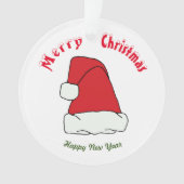 Vrolijk kerstfeest Happy Nieuwjaar Ornament (voorkant)