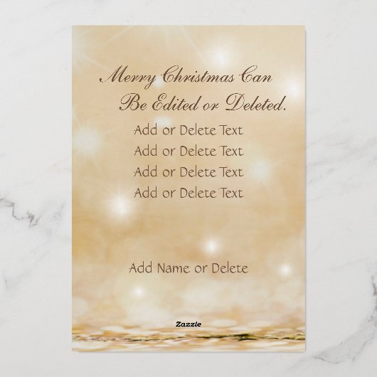 Vrolijk kerstfeest Happy Nieuwjaar ster zwart en g Folie Feestdagenkaart (Achterkant)