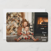 Vrolijk kerstfeest Happy Nieuwjaarsfotokaart Feestdagenkaart (Voorkant)